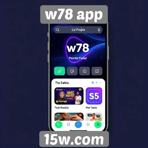 Interface do w78 app facilita a navegação dos usuários